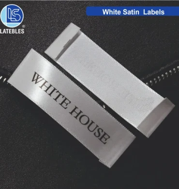 White Satin Labels